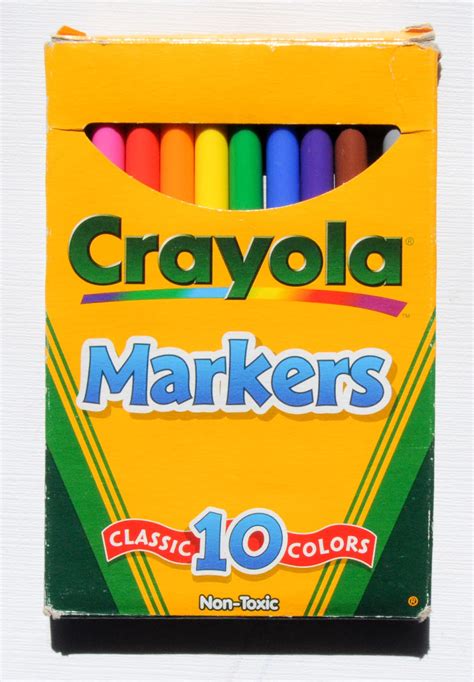 10 Count Crayola Classic Fine Tip Markers: What's Inside the Box ...