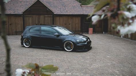 VW golf mk7 R - slammed low air ride stance black | Volkswagen | Pinterest | More Air ride and ...