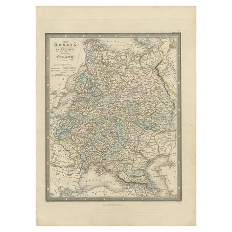 1853 Map of "Russia in Europe Including Poland" Ric.r016 For Sale at ...