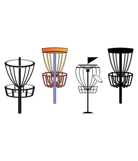 disc golf basket set 38277663 Vector Art at Vecteezy