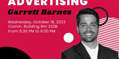 Importance of Advertising, Guest Speaker Garrett Barnes / Arkansas State University Campus Calendar