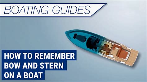 How to remember bow and stern on a boat - YouTube