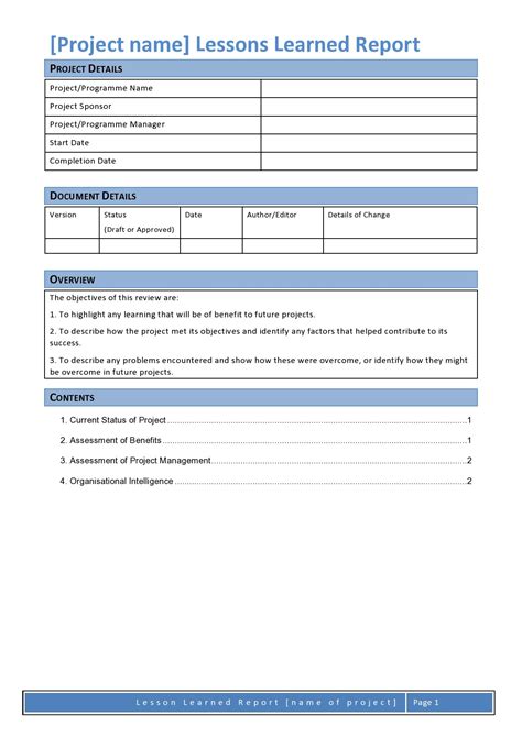 48 Best Lessons Learned Templates [Excel, Word] ᐅ TemplateLab