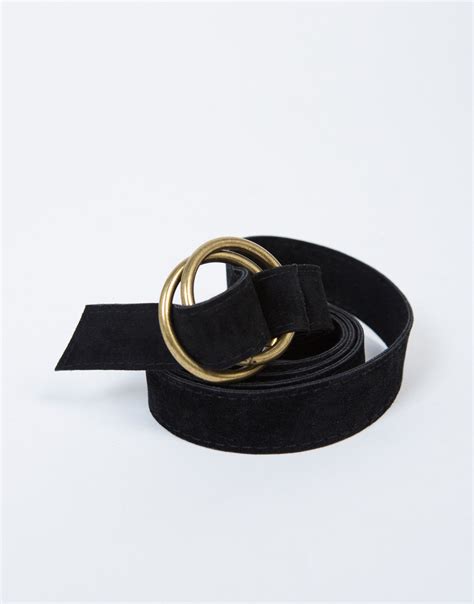 Loop It Belt - Black Buckle Belt - Faux Suede Belt – 2020AVE