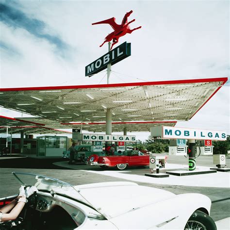 ANAHEIM HISTORICAL SOCIETY: Mobil Gas Station, Anaheim 1956