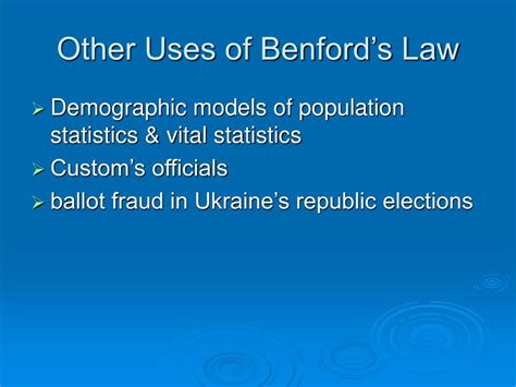 PPT - BENFORD’S LAW PowerPoint Presentation, free download - ID:6689924