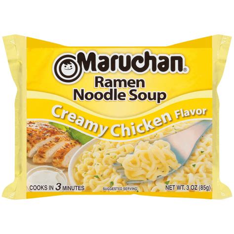 (12 pack) Maruchan Ramen Noodle Creamy Chicken Flavor Soup, 3 oz Shelf Stable Package - Walmart.com