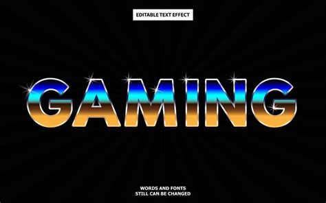 Premium Vector | Gaming text style