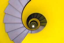 Eerie Yellow Spiral Stairs Free Stock Photo - Public Domain Pictures