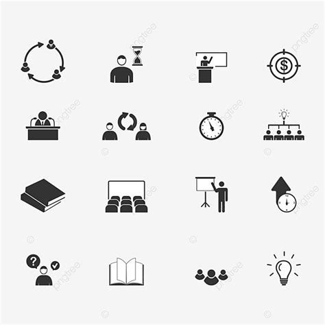 Workshop Vector Hd PNG Images, Workshop Icon Set Template, Template ...