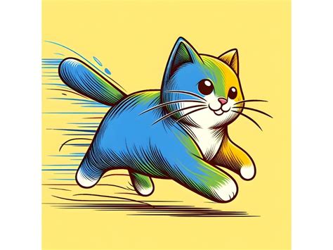 running funny cat By dianaxstoyanova | TheHungryJPEG