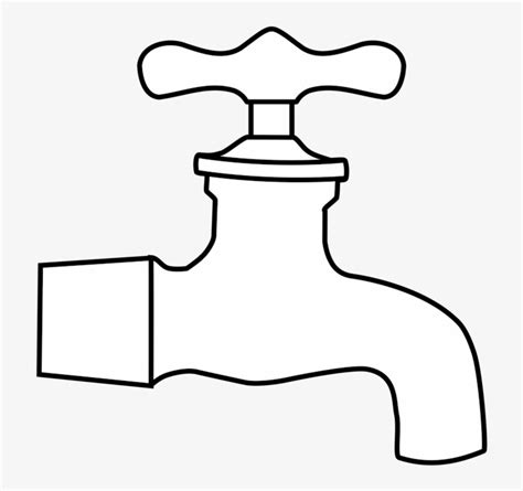 Faucet Handles & Controls Drawing Plumbing Computer - Colouring Page Of Tap - 1061x750 PNG ...