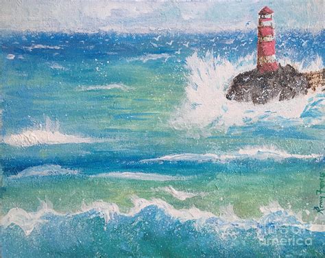 Sea with Lighthouse Painting by Remy Francis - Fine Art America