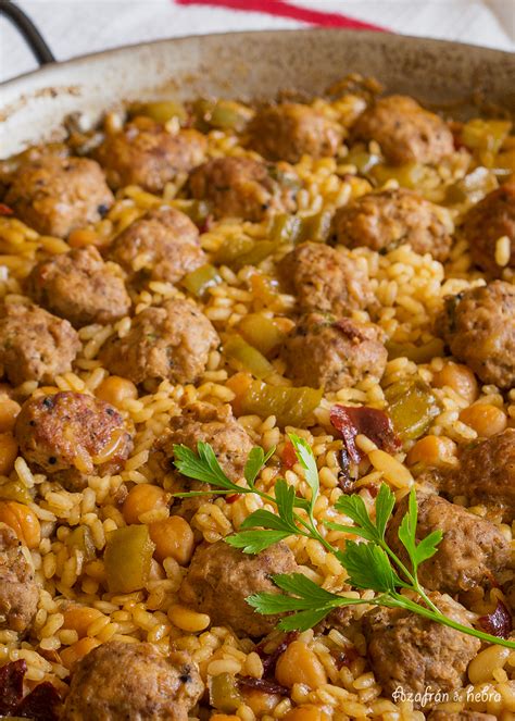 Azafrán de hebra: Arroz con albóndigas