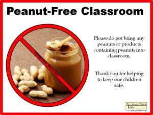 Peanut-Free Classroom Posters