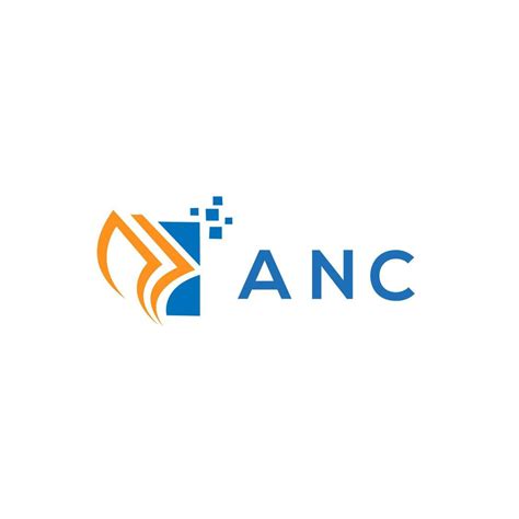 ANC credit repair accounting logo design on white background. ANC creative initials Growth graph ...