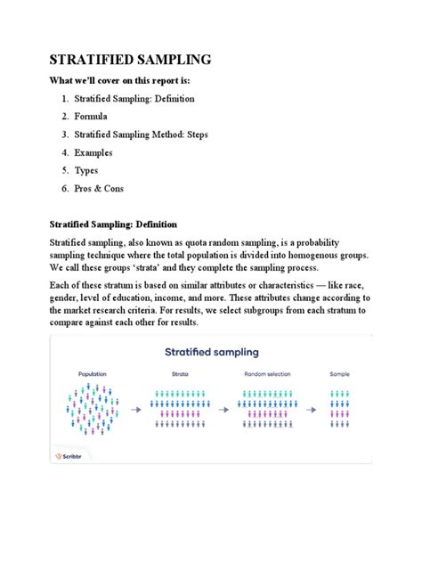 Stratified Sampling | PDF | Sampling (Statistics) | Stratified Sampling