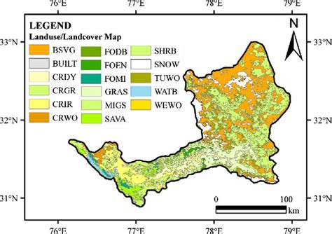 Landuse/landcover map of Satluj river basin | Download Scientific Diagram