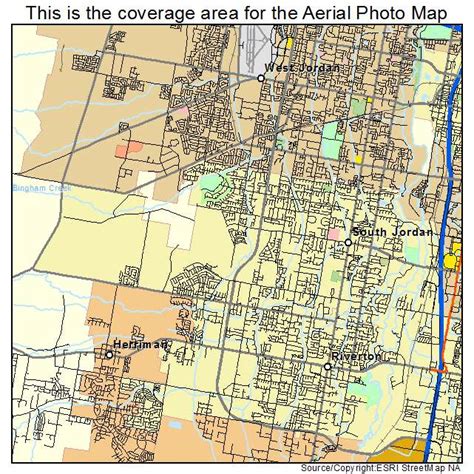 Aerial Photography Map of South Jordan, UT Utah