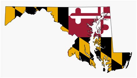 Maryland Flag Map, HD Png Download , Transparent Png Image - PNGitem