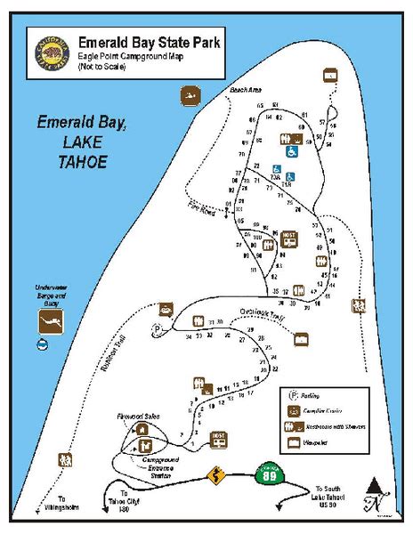 Emerald Bay State Park Campground Map - Emerald Bay State Park CA • mappery