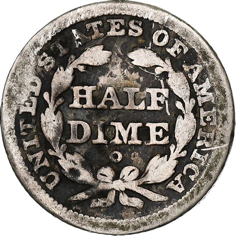 Coin, United States, Half Dime, 1842, U.S. Mint, New Orleans, , Silver