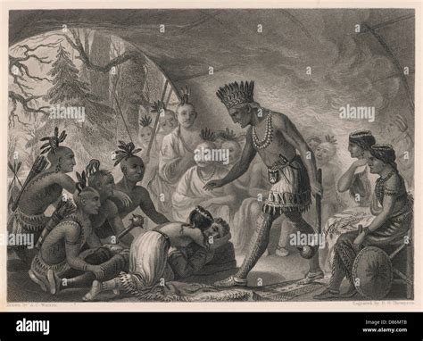 Pocahontas saves Captain John Smith Stock Photo - Alamy