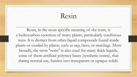 Resin Meaning