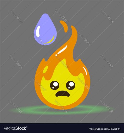 Cute fire Royalty Free Vector Image - VectorStock