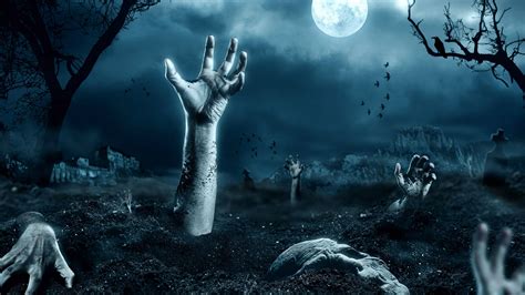 HD wallpaper: creepy, moonlight, night, sky, darkness, cemetery, zombie, tree | Zombie, Zombie ...