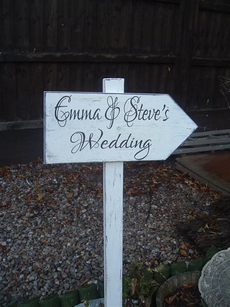 Large Shabby Wooden Wedding Arrow Sign Vintage Wedding This | Etsy