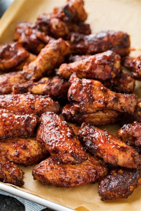 BOURBON BBQ SMOKED CHICKEN WINGS - Yummy Recipe Cooking