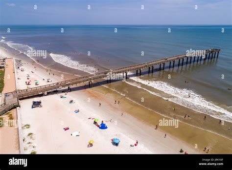 Florida Saint St. Augustine Beach St. Johns County Ocean Pier Stock ...