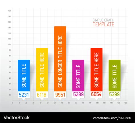 Infographic flat design column graph chart Vector Image