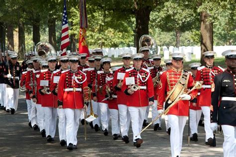 United States Marine Corps Ceremonial Band at Arlington Cemetary Arlington Cemetary, Human Male ...