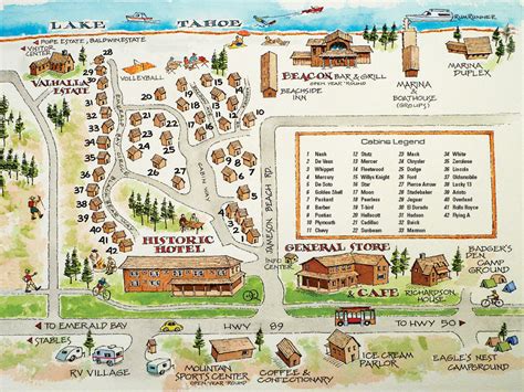 Resort Map - Camp Richardson Historic Resort & Marina | Cali