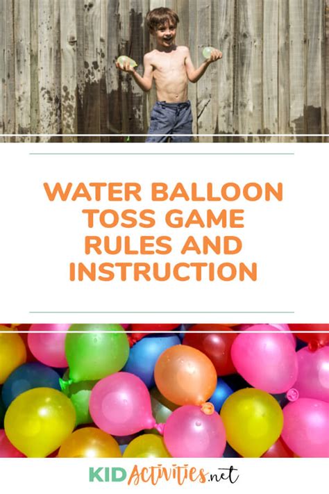 Water Balloon Toss Game Rules and Instruction