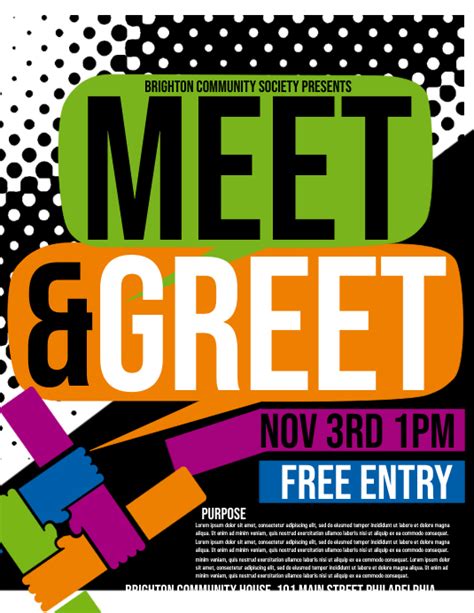 Meet And Greet Flyer Template