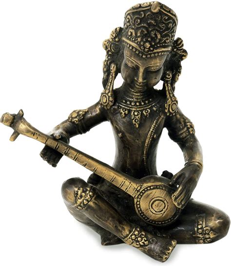 Amazon.com: NOVICA Handmade Bronze Statuette of Rebab Player from Bali ...