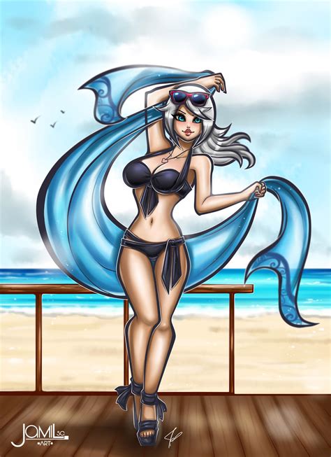 Pool Party Ashe by JamilSC11 on DeviantArt