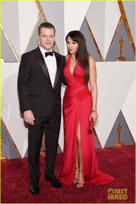 Matt Damon Poses With Wife Luciana on Oscars 2016 Carpet: Photo 3592093 ...