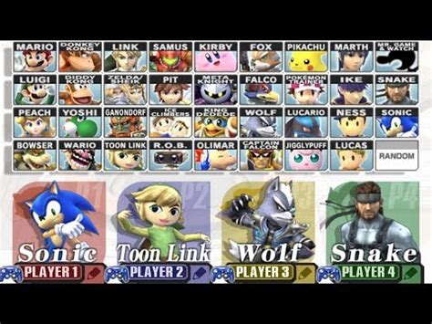 Super smash bros brawl unlocking all characters - medropotq