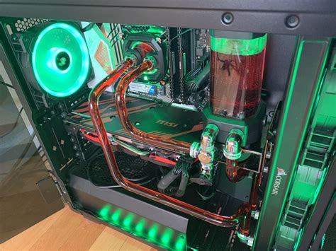 First custom liquid cooling loop with acrylic tubing. She’s a beaut : r/pcmasterrace