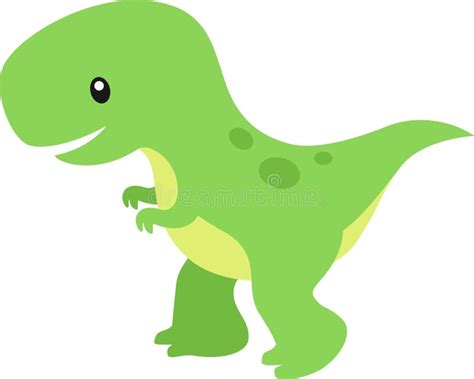 Cute T-Rex Dinosaur Vector Illustration on White Stock Vector ...