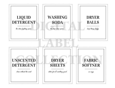 22 Laundry Labels Digital Download Laundry Sticker Bundle - Etsy