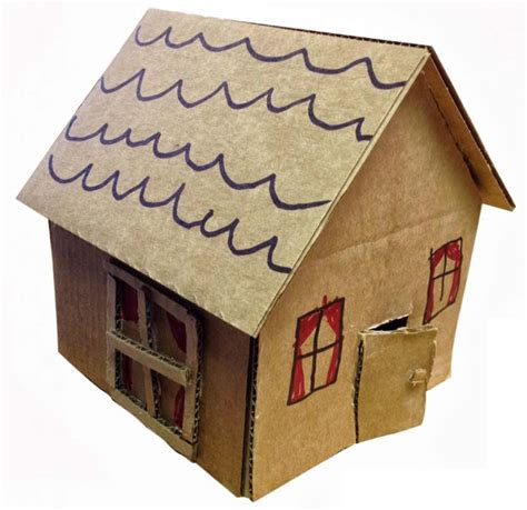 Little Cardboard House - Art Projects for Kids