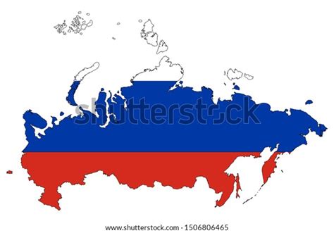 Russian Federation Map Flag Russia Map Stock Vector (Royalty Free ...