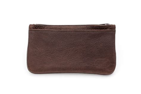 Leather Zipper Pouch - Made In USA - 9" X 5" | Buffalo Billfold Company