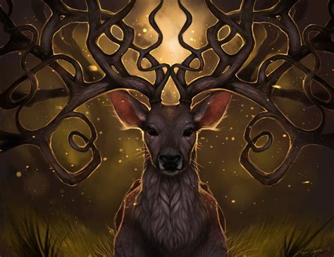 deer antlers | Art, Mythical creatures, Concept art