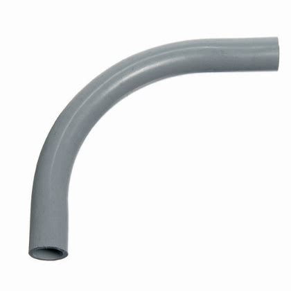 4009036ELB80 :: 4" PVC 90° Elbow, 36" Radius, Schedule 80, Gray ...